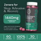 High Strength Magnesium Glycinate Gummies for Calm, Sleep & Muscle